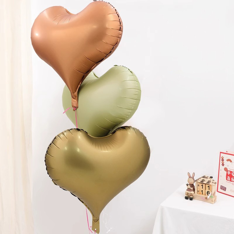 22 Inch Peach Heart Nylon Frosted Valentine Foil Balloon