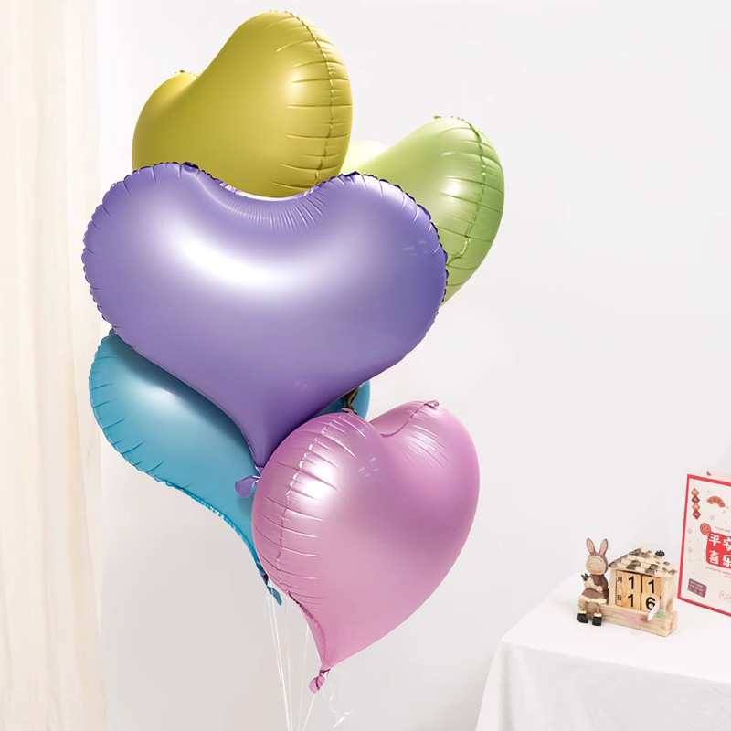22 Inch Peach Heart Nylon Frosted Valentine Foil Balloon