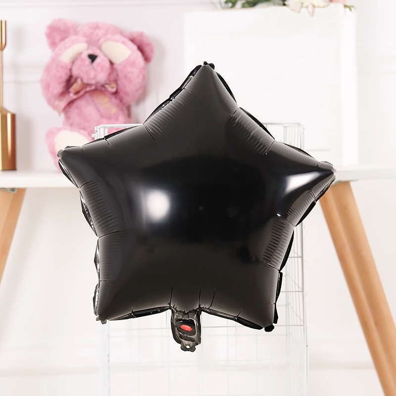 Monochrome Five-pointed Star Foil Balloon