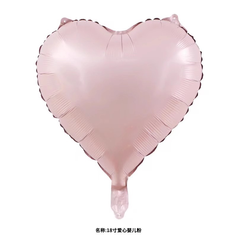 18-inch Vintage Cream Caramel Heart Foil Balloon With Five Pointed Stars