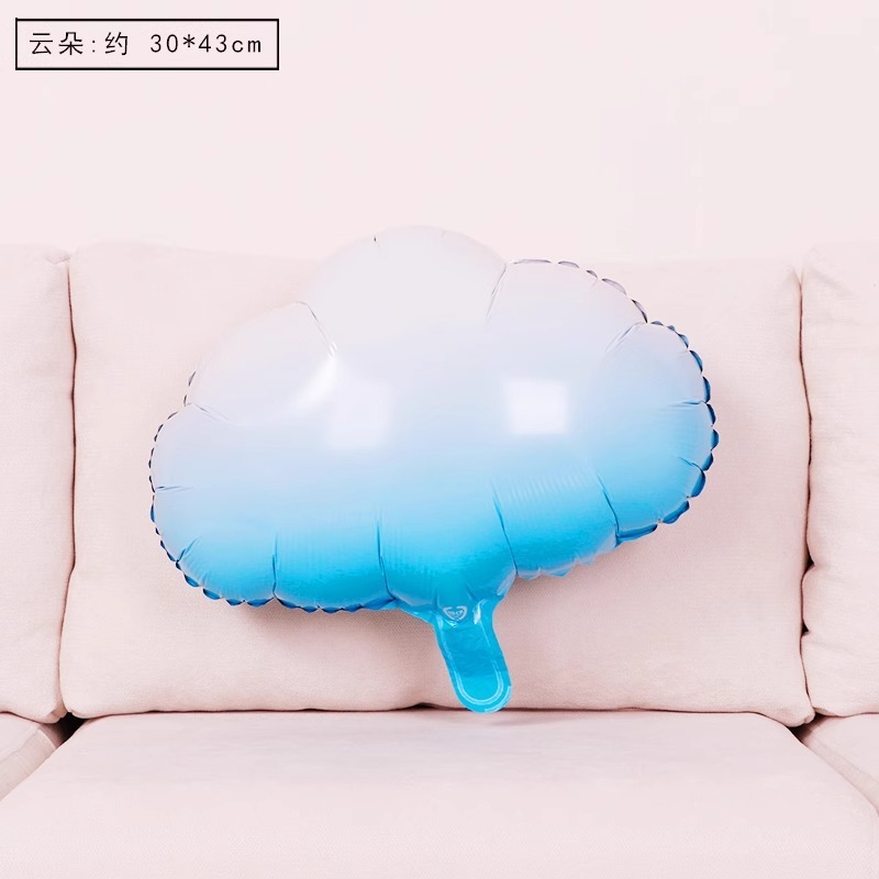 Smiling Face Sun Flower Rainbow Sun Meteor Color Hot Air Balloon White Cloud Cloud Foil Balloon