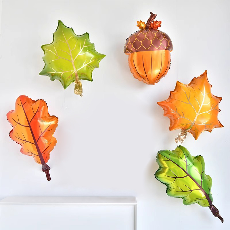 Leaf Balloon Pinecone Maple Foil Balloon