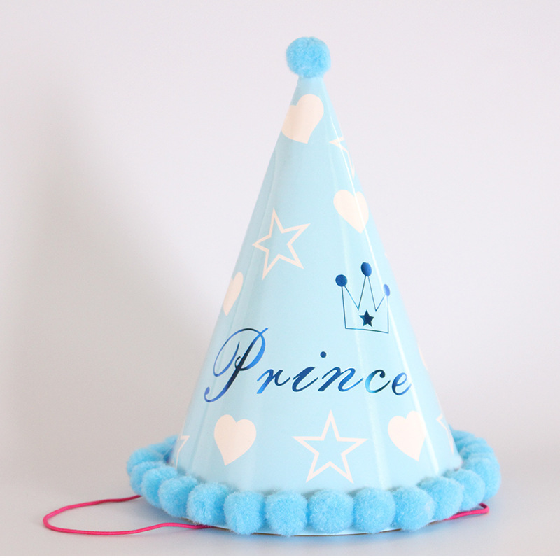 Pom Pom Paper Cone Hats（x1）