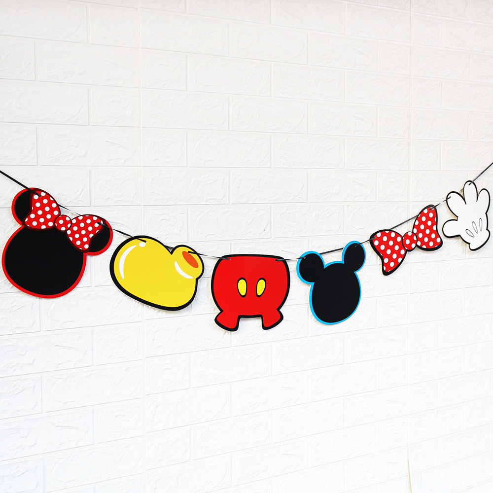 Mickey Minnie birthday banner