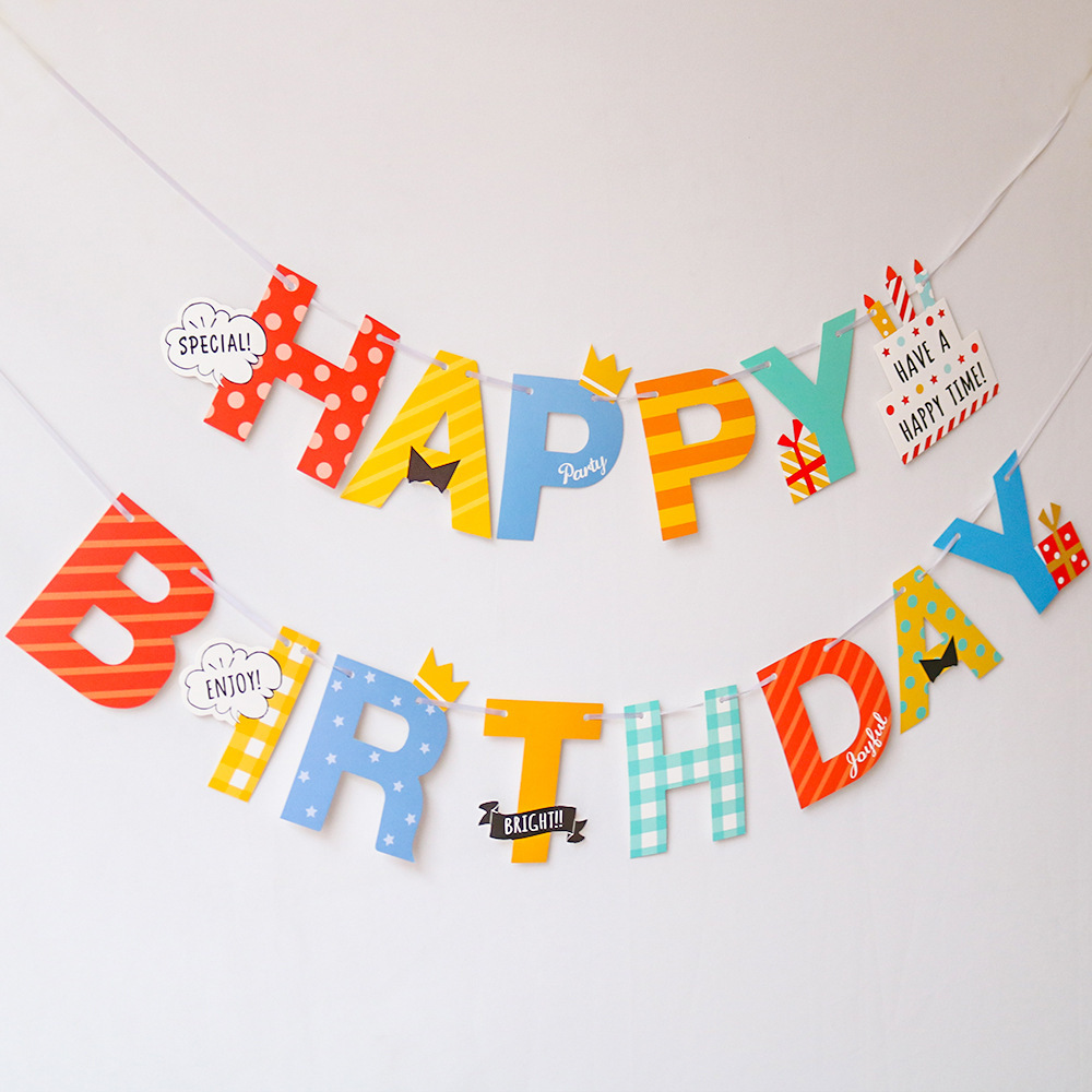 Birthday Cake And Banner For Children