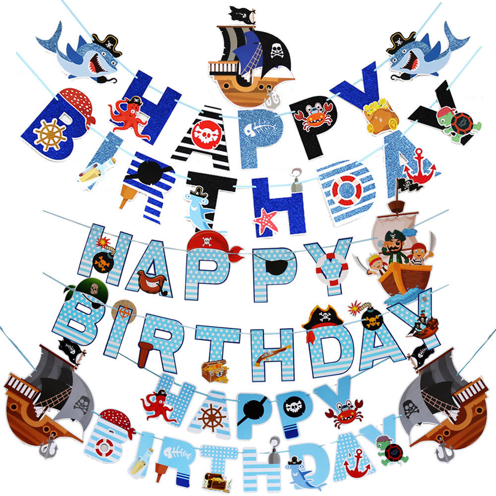 Pirate Ship Pull Flag Captain Pull Flag Captain Jack Marine Themed Party Banner
