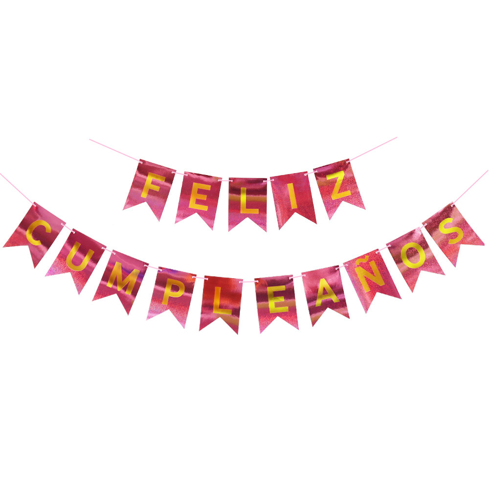 Laser Feliz Cumpleanos Pulls Flag In Spanish Happy Birthday Letter Banne