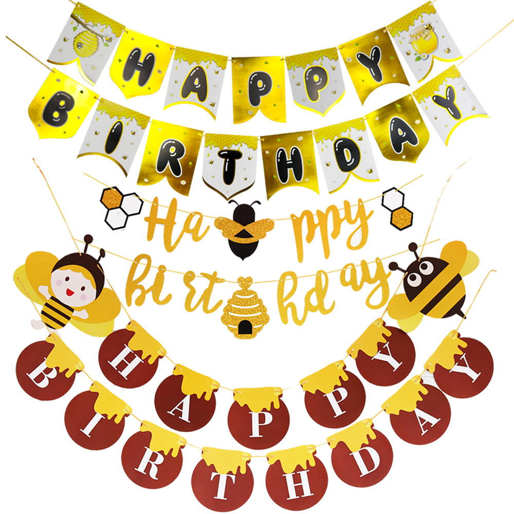 Party Outfit Bees Honey Animal Banners Pennants Decorate The Holiday