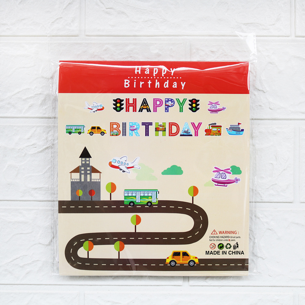 Airplane Car Vehicle Birthday Flag Traffic Light Banner