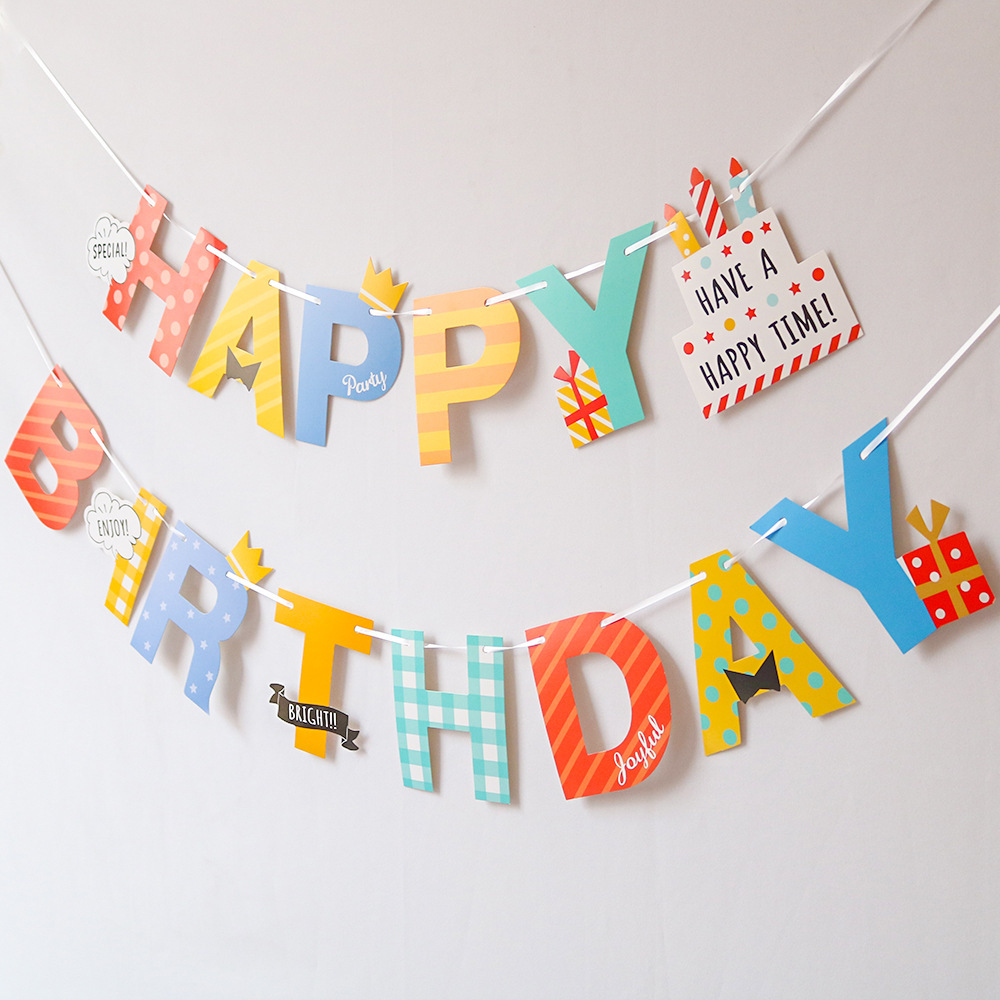 Birthday Cake And Banner For Children