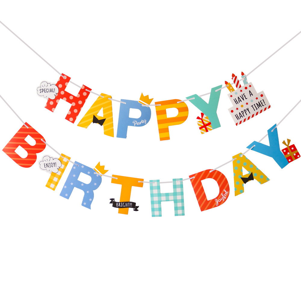 Birthday Cake And Banner For Children