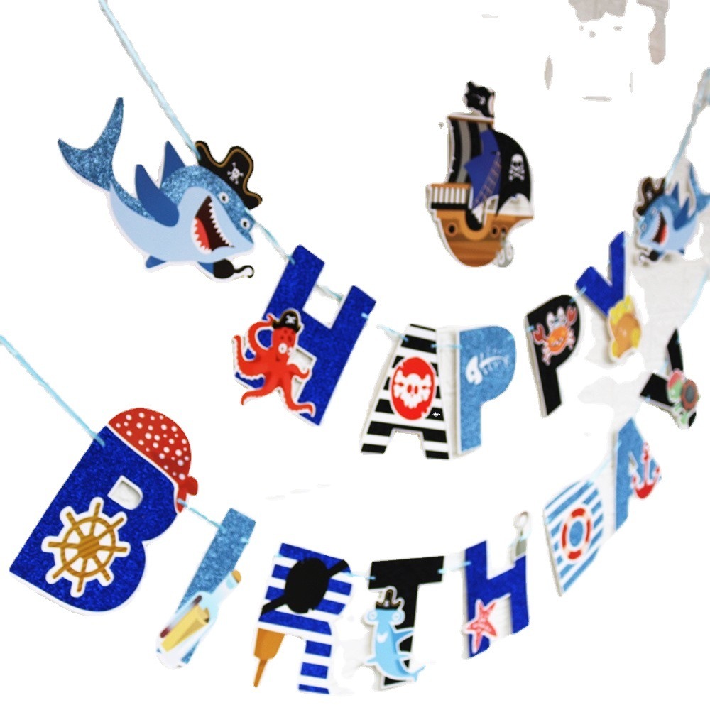 Pirate Ship Pull Flag Captain Pull Flag Captain Jack Marine Themed Party Banner