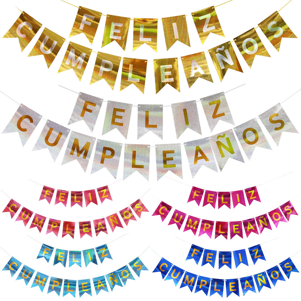 Laser Feliz Cumpleanos Pulls Flag In Spanish Happy Birthday Letter Banne