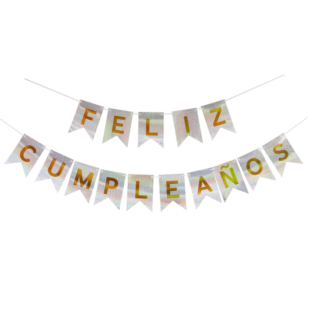 Laser Feliz Cumpleanos Pulls Flag In Spanish Happy Birthday Letter Banne