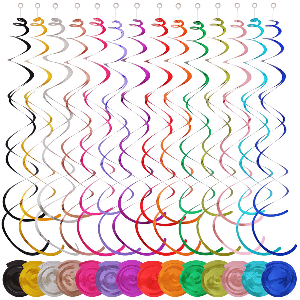 PVC Spiral Hanging Decorations For Birthday Party Supplies Swirl Decorations