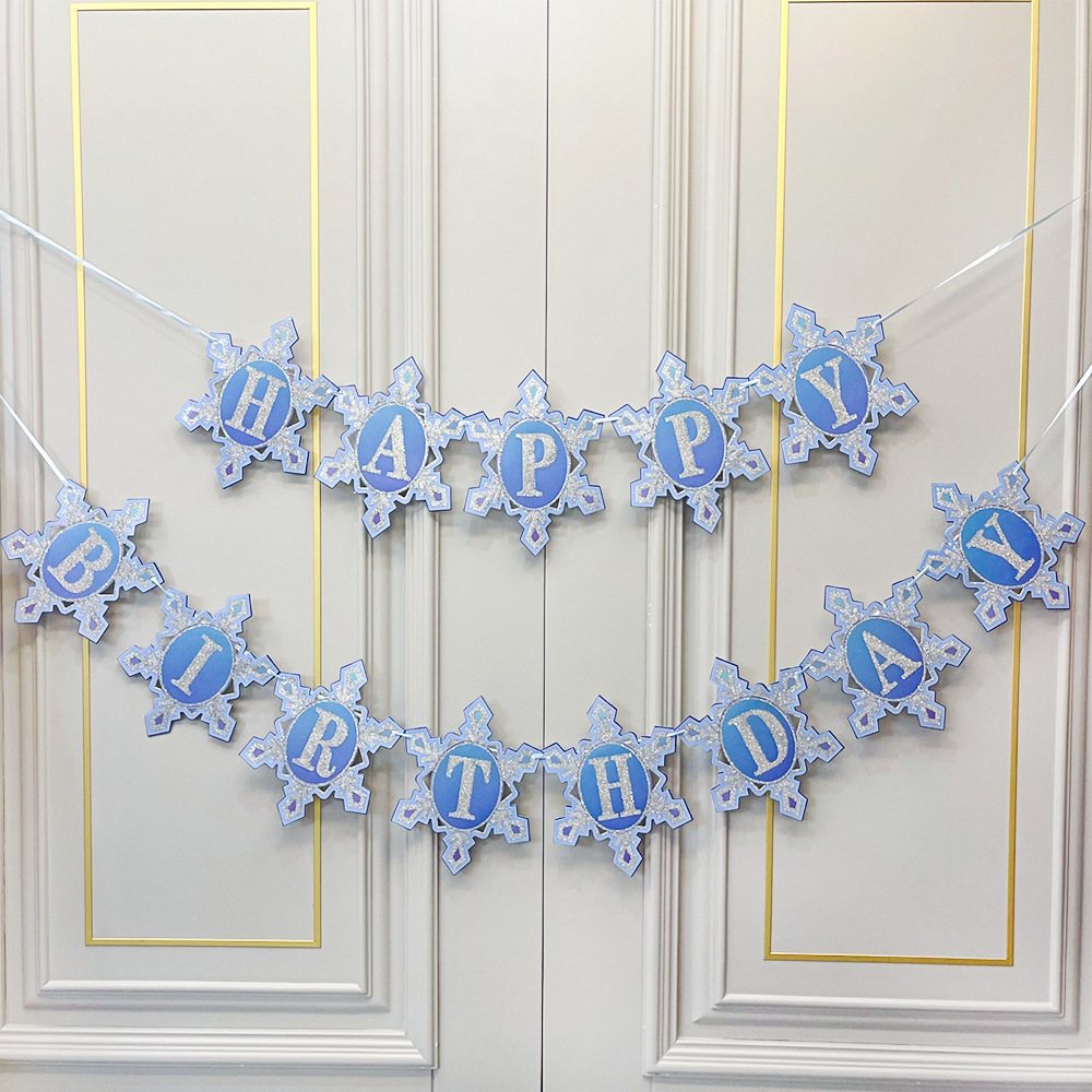 Christmas Birthday Snowflake Banner
