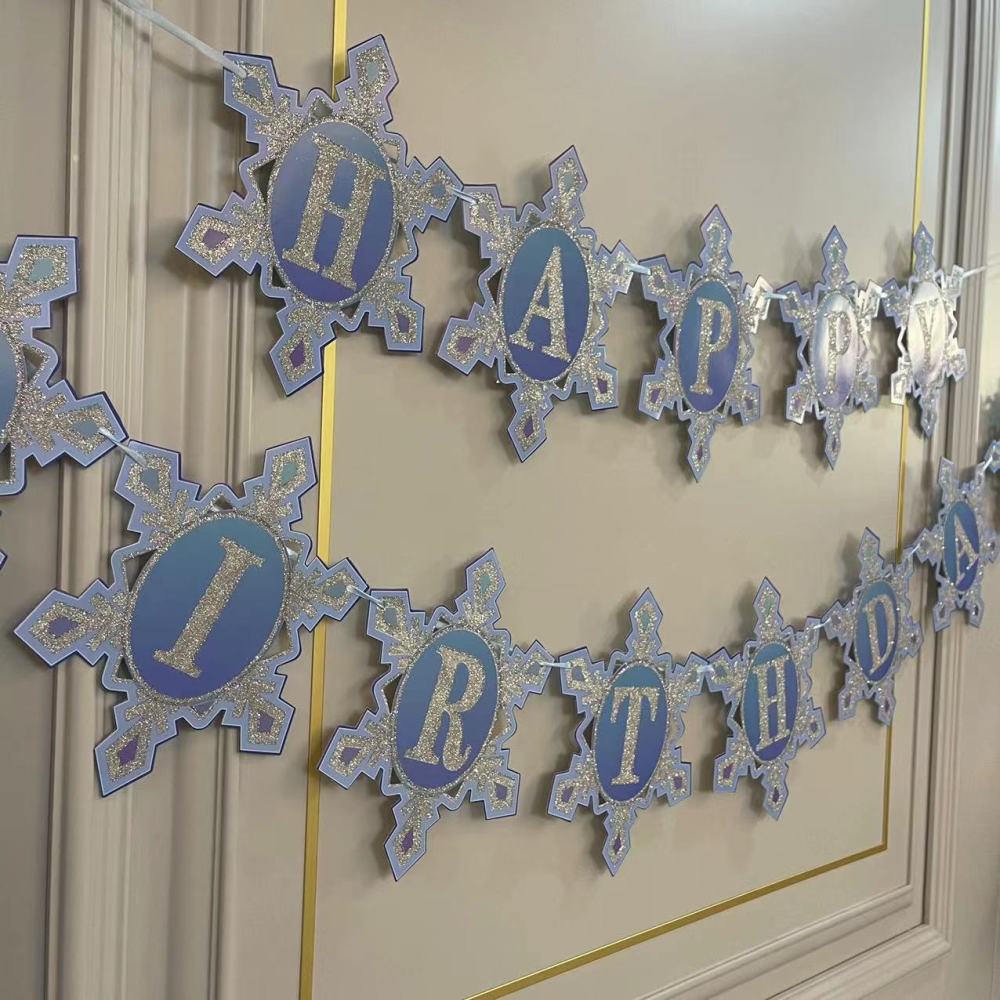 Christmas Birthday Snowflake Banner