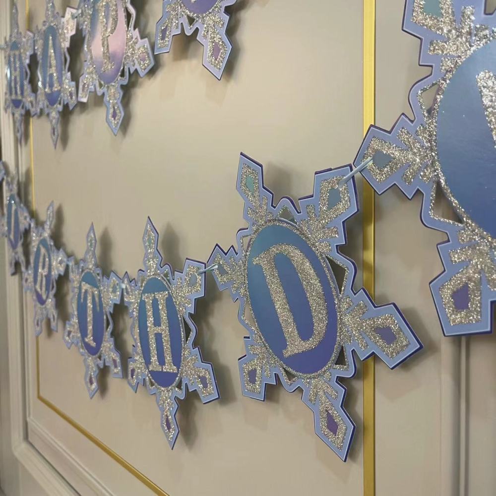 Christmas Birthday Snowflake Banner