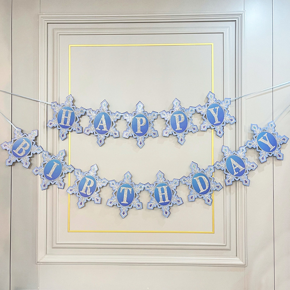 Christmas Birthday Snowflake Banner