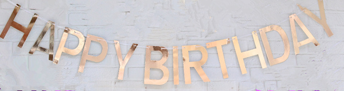 Solid Birthday Pull Flag Solid Birthday Banner