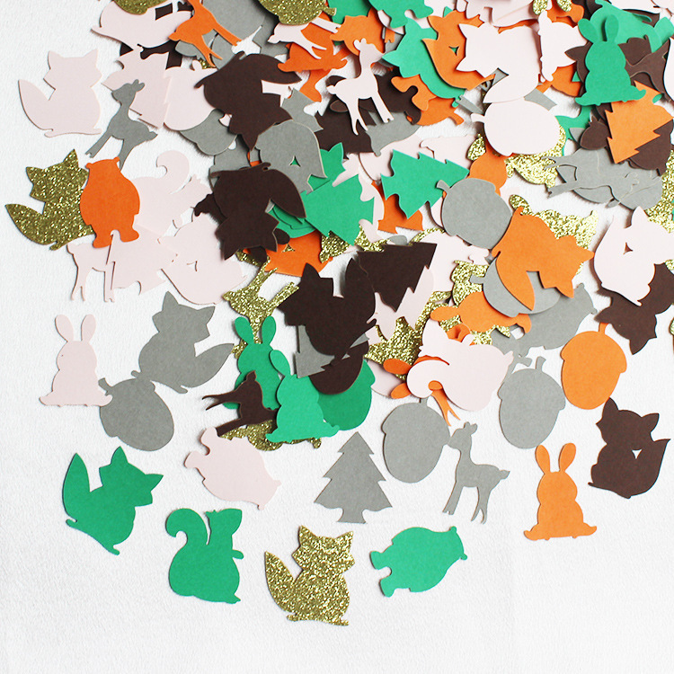 100 Pieces Forest Animals Confetti Table Scatter Confetti Decorations
