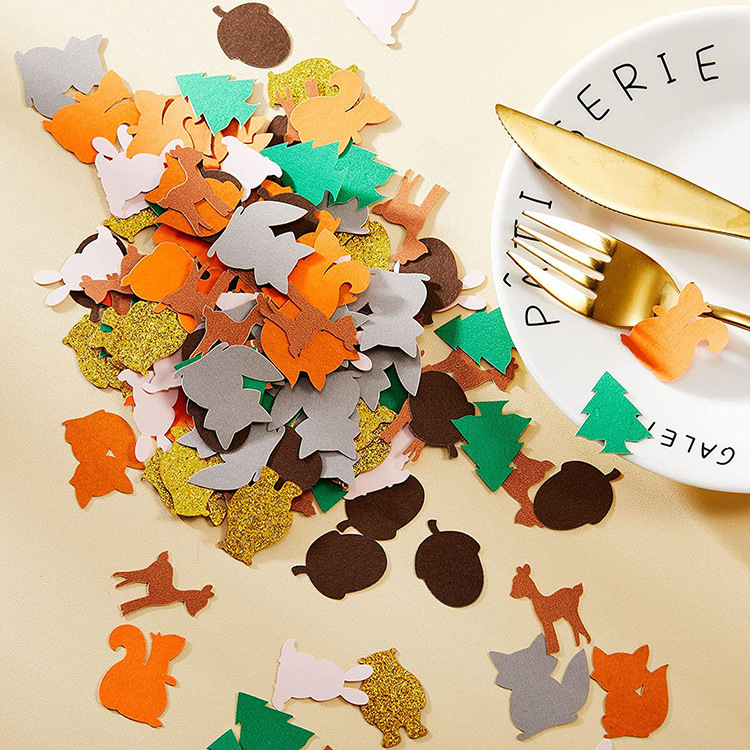 100 Pieces Forest Animals Confetti Table Scatter Confetti Decorations