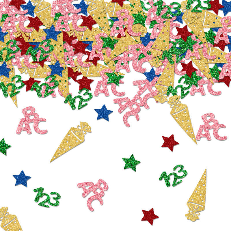Back To School Confetti Ice Cream Number Letters Table Scatter Confetti Decorations
