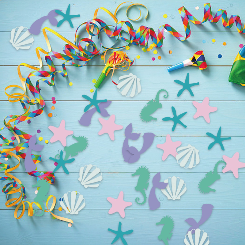 Mermaid Confetti Ocean Birthday Theme Confetti Decorations