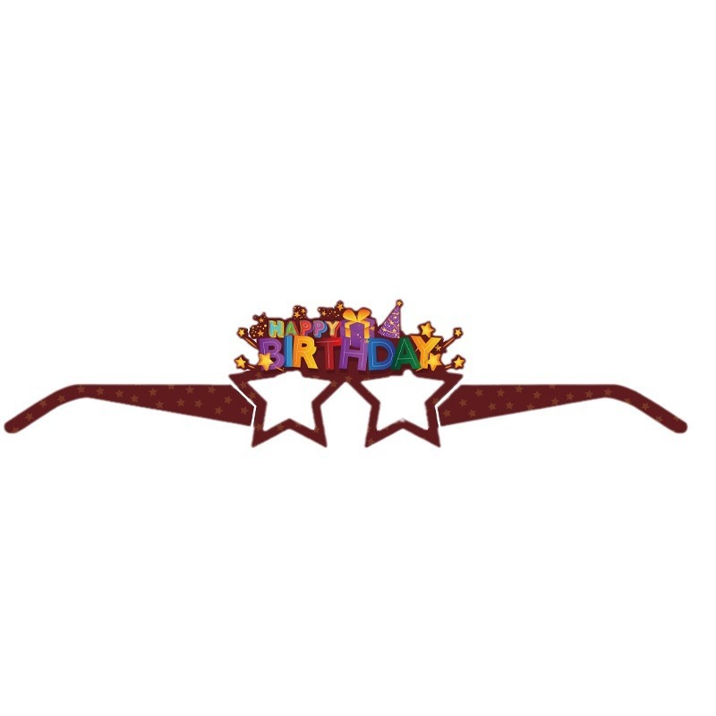Birthday decoration Party Glasses colours  Photo Booth Props