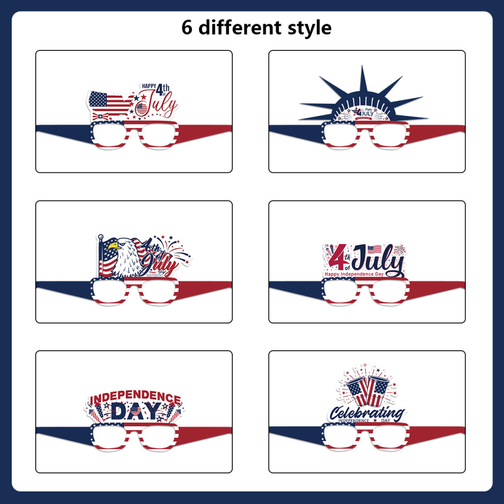 Independence Day Party GlassesRed and blue gold Canon Photo Booth Props