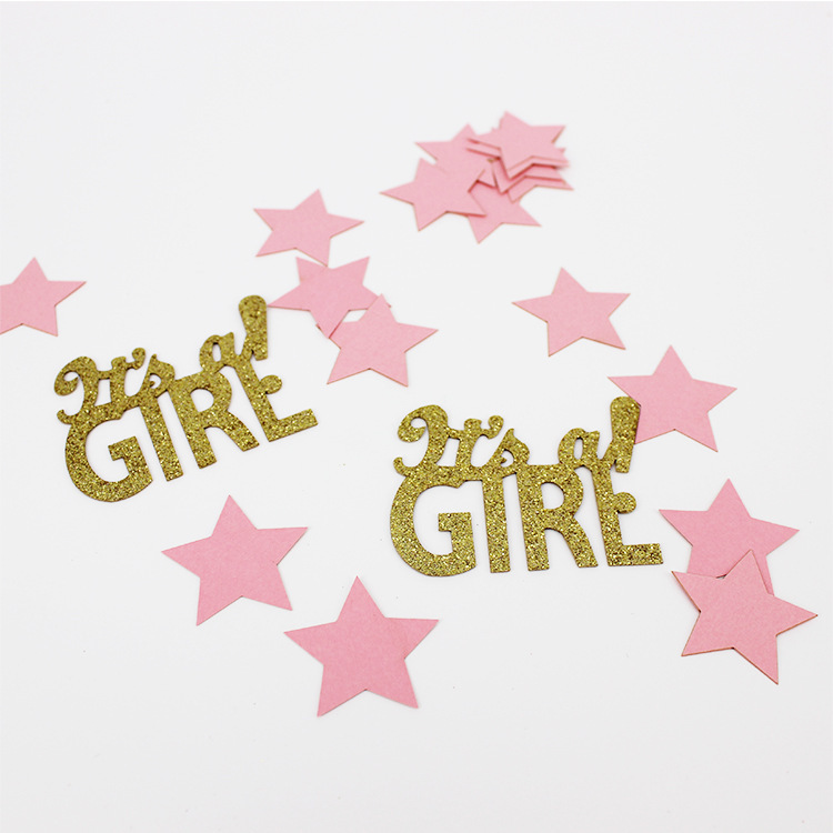 Pink And Blue Confetti OH BABY Confetti Table Scatter Confetti Decorations for Gender Reveal