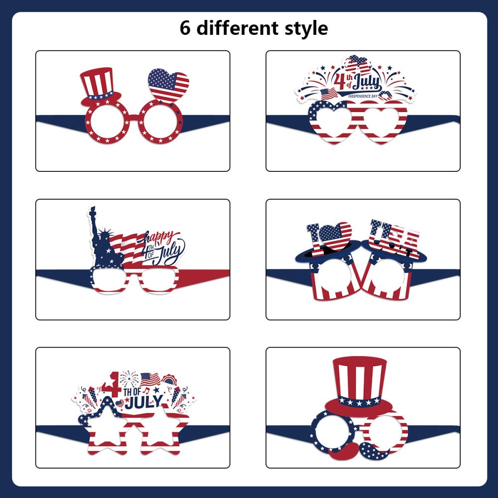 Independence Day Party GlassesRed and blue gold Canon Photo Booth Props