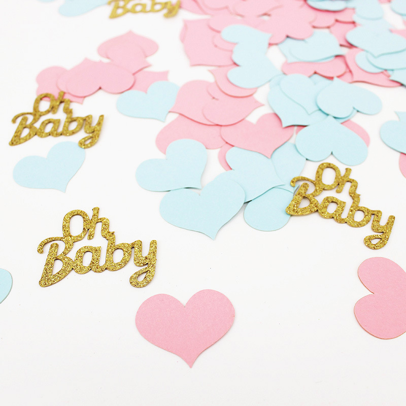 Pink And Blue Confetti OH BABY Confetti Table Scatter Confetti Decorations for Gender Reveal