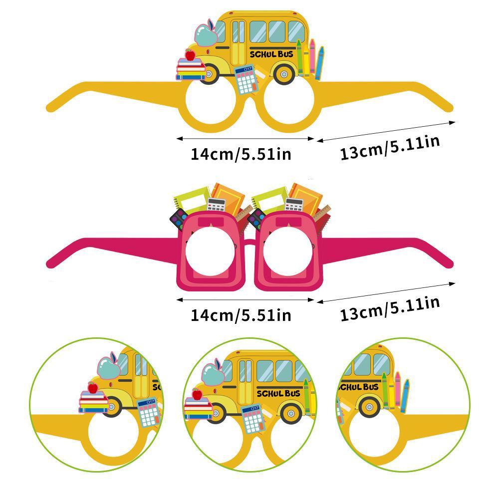 Back To School Party Glasses  3D Paper glasses are funny Photo Booth Props