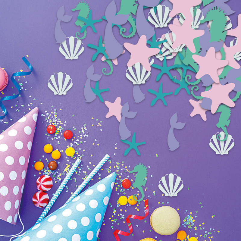 Mermaid Confetti Ocean Birthday Theme Confetti Decorations
