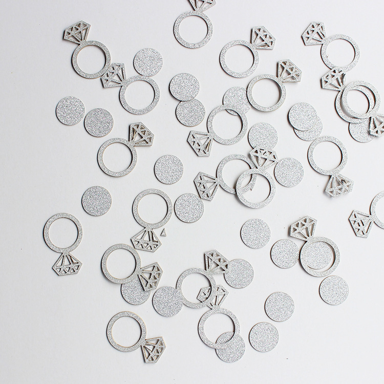 Diamond Ring Confetti Table Scatter Confetti Decorations for Valentine's Day