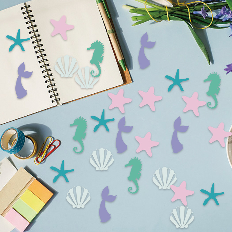 Mermaid Confetti Ocean Birthday Theme Confetti Decorations