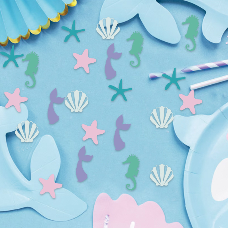 Mermaid Confetti Ocean Birthday Theme Confetti Decorations