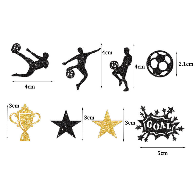 Football Trophy Confetti Black Gold Confetti Table Scatter