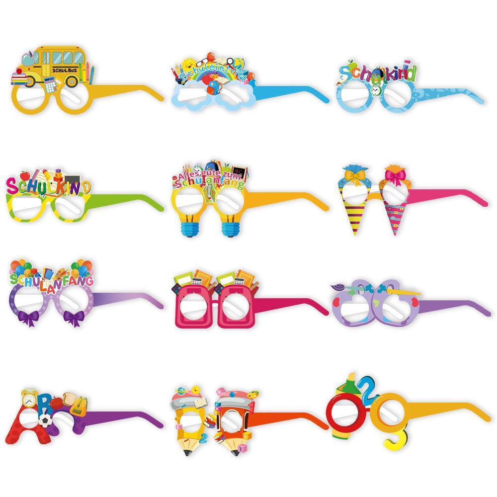Back To School Party Glasses  3D Paper glasses are funny Photo Booth Props