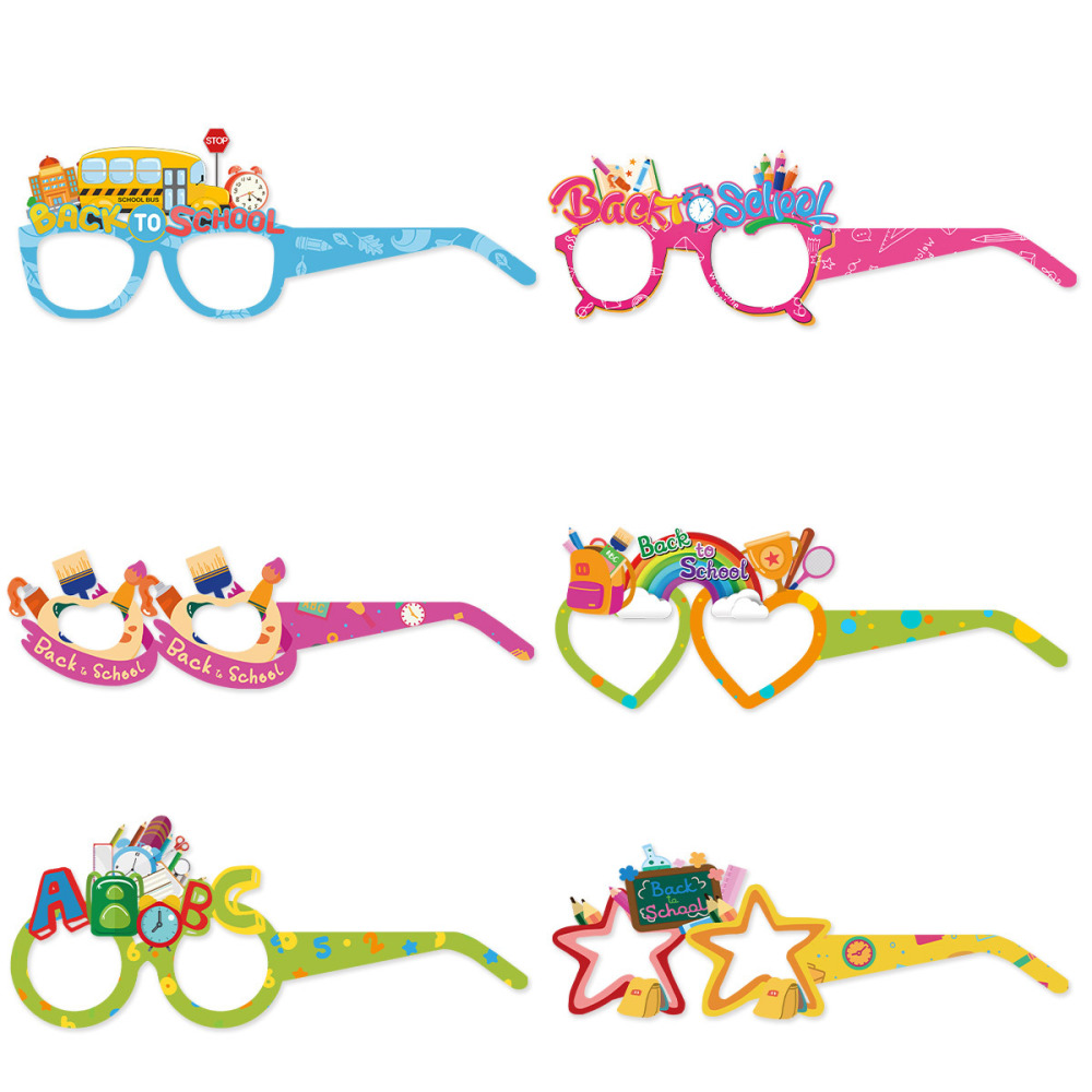 Back to School Theme Party Glasses colours Photo Booth Props