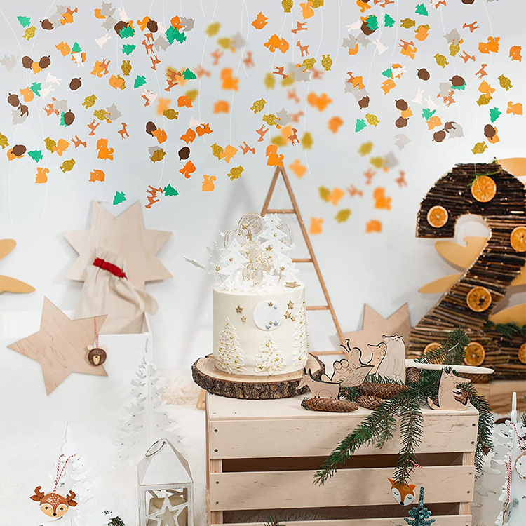 100 Pieces Forest Animals Confetti Table Scatter Confetti Decorations