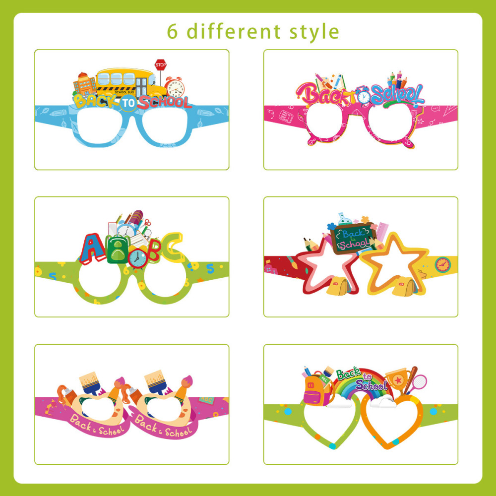 Back to School Theme Party Glasses colours Photo Booth Props