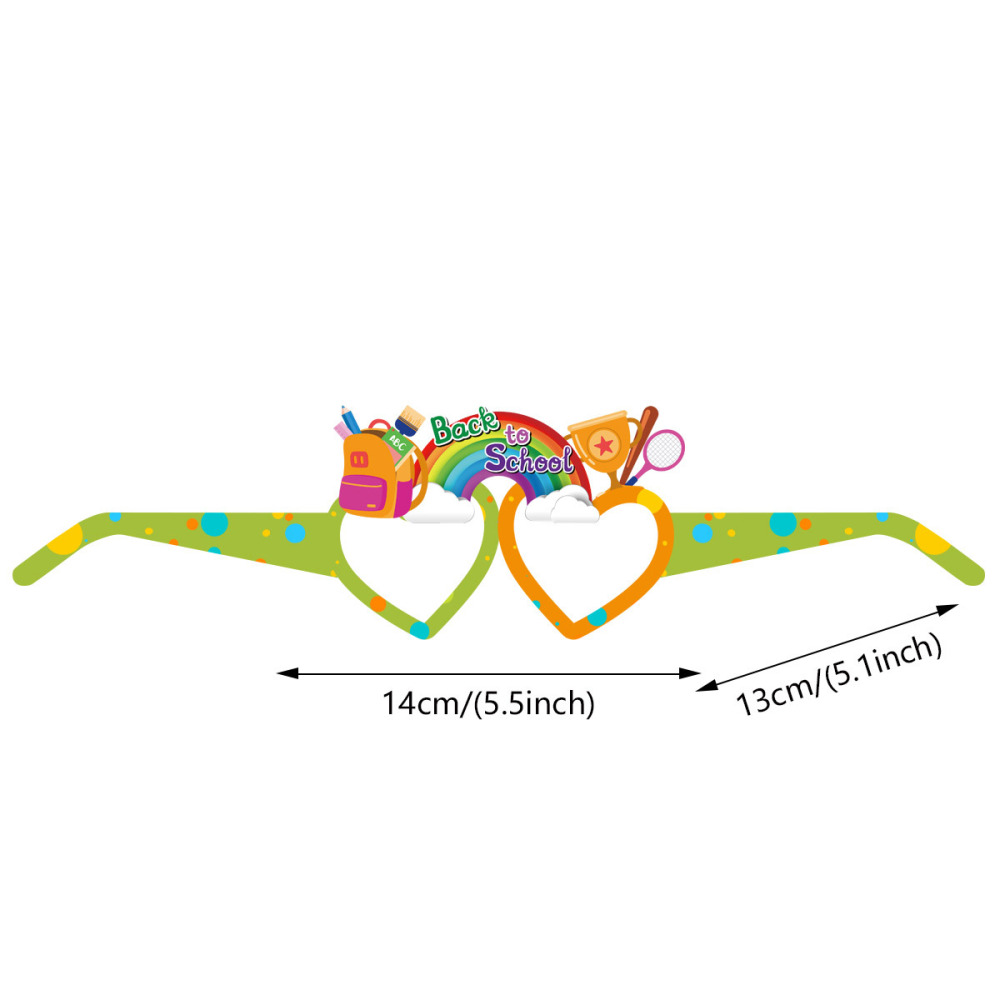 Back to School Theme Party Glasses colours Photo Booth Props