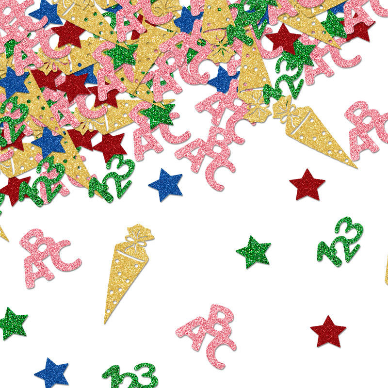 Back To School Confetti Ice Cream Number Letters Table Scatter Confetti Decorations