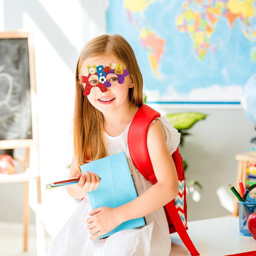 Back To School Party Glasses  3D Paper glasses are funny Photo Booth Props