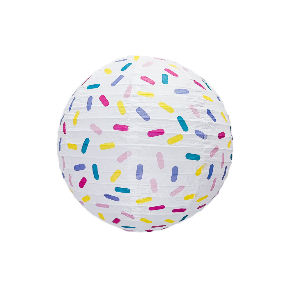 Ice Cream Lantern Foldable Paper Round Hanging Ornament