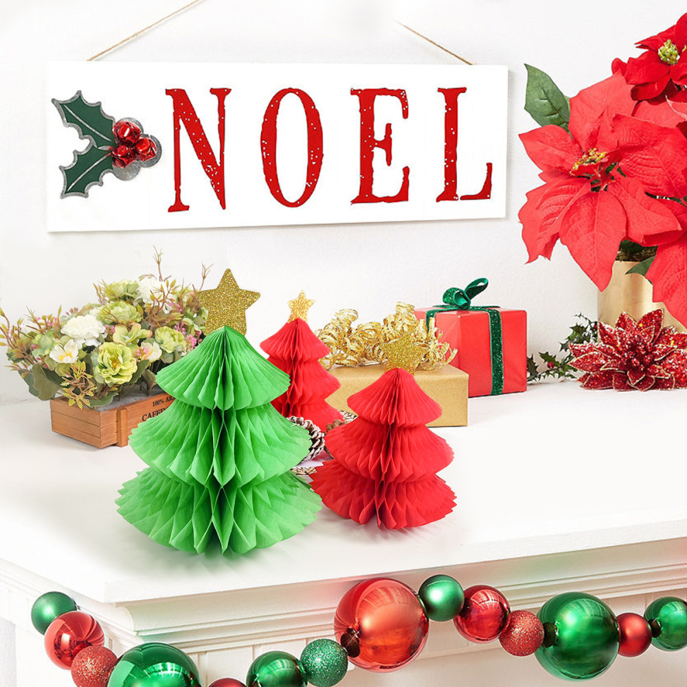 Mini Honeycomb Balls For Christmas Table Decoration