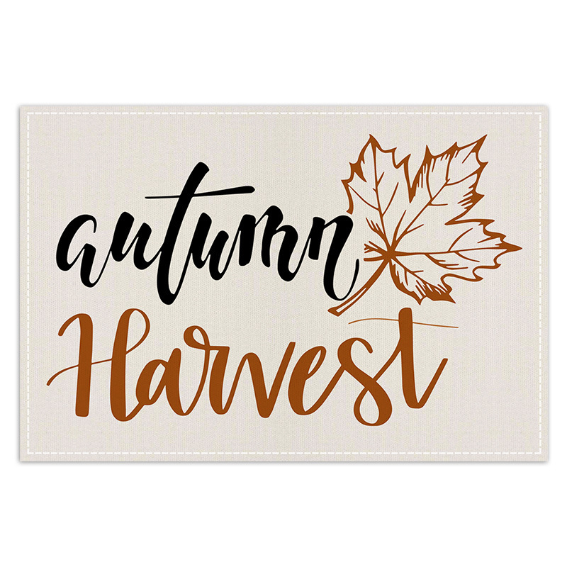 Thanksgiving Day Autumn Placemat Heat-Resistant Easy Clean Table Mats 30cm*45cm