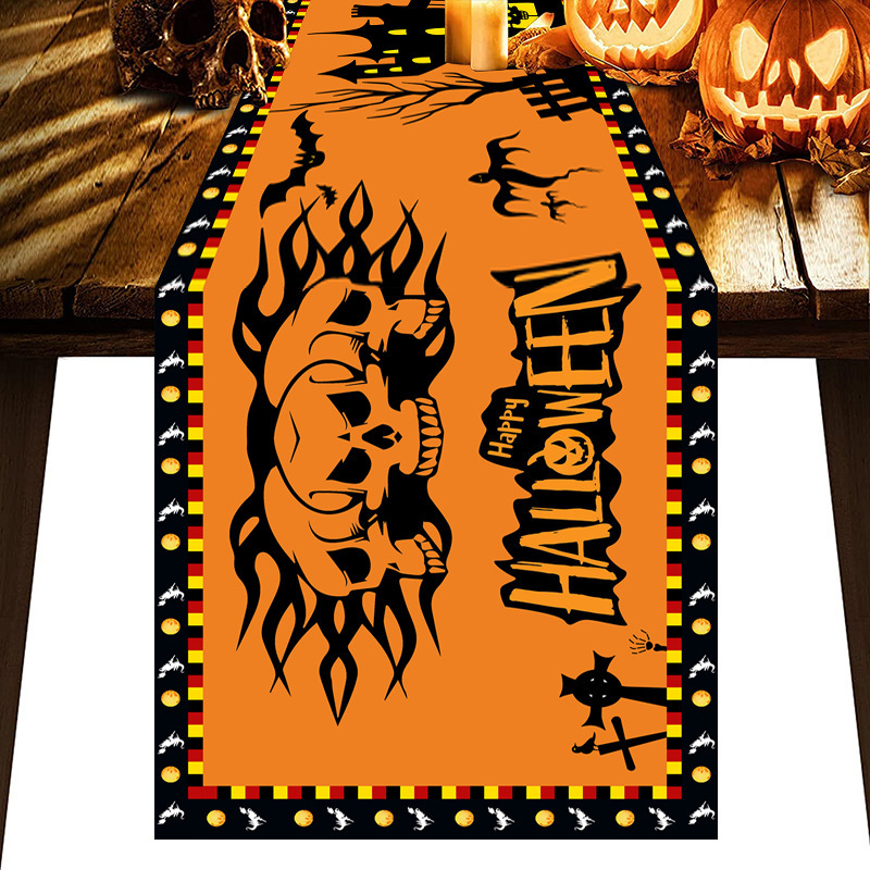 33cm*183cm Halloween Table Runner Bat Kitchen Dining Table Decoration